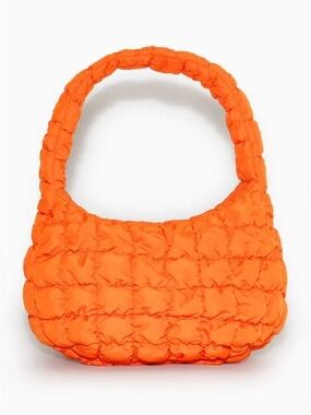 COS Quilted Mini Bag Quilted Shoulder Bag in Orange
